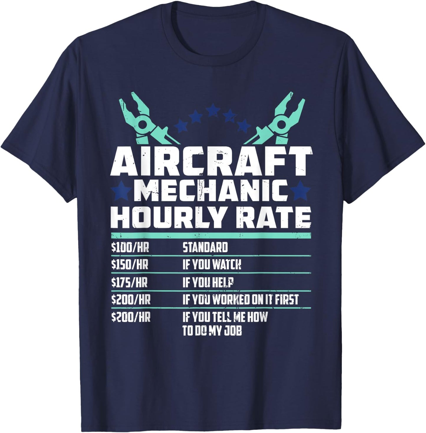 Aeroplane Mechanic Aircraft Construction - Aeroplane Technician T-Shirt - T-Shirt | Navy