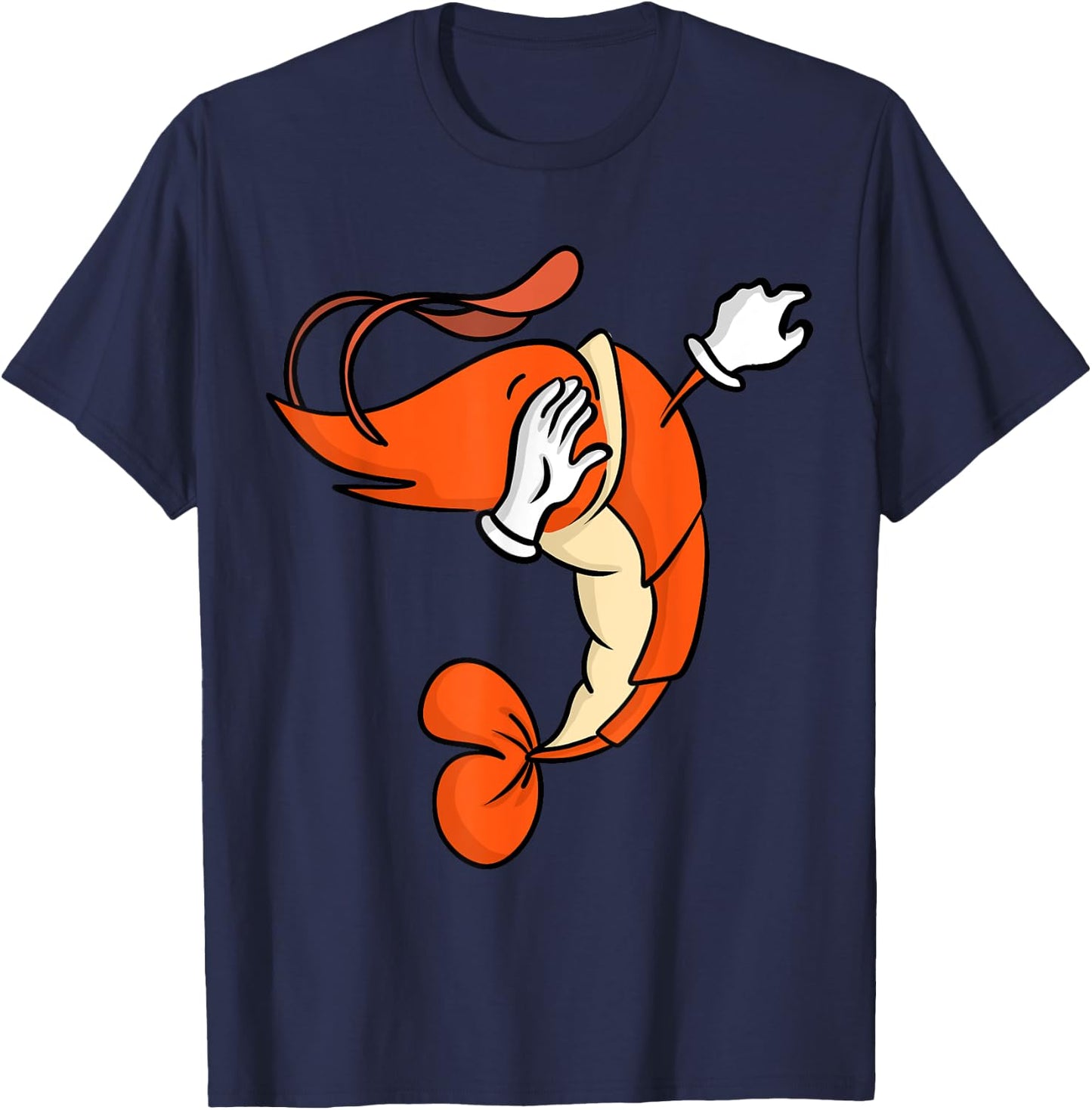 Shrimp Dab Pose Shirt T-Shirt - T-Shirt | Navy