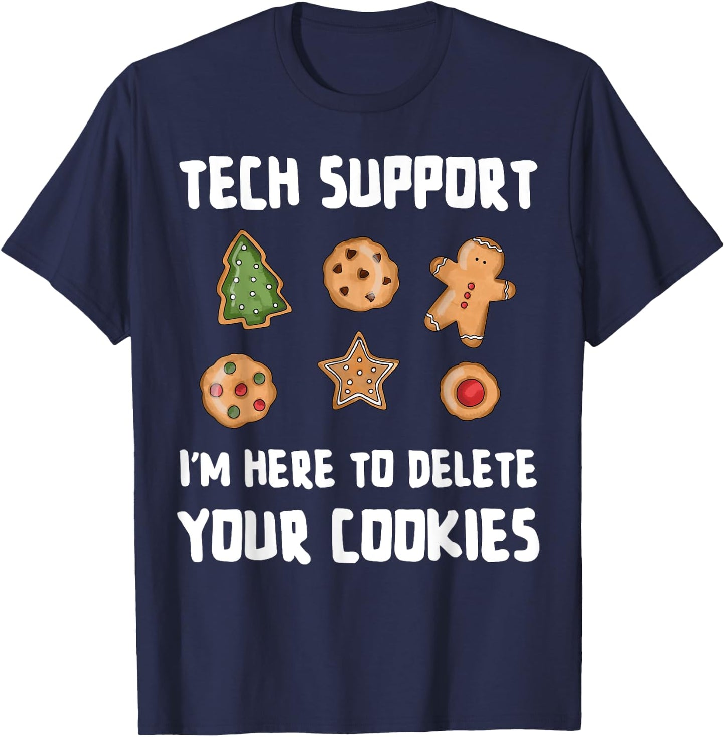 Funny Christmas Tech Support Computer Programmer Developer T-Shirt - T-Shirt | Navy
