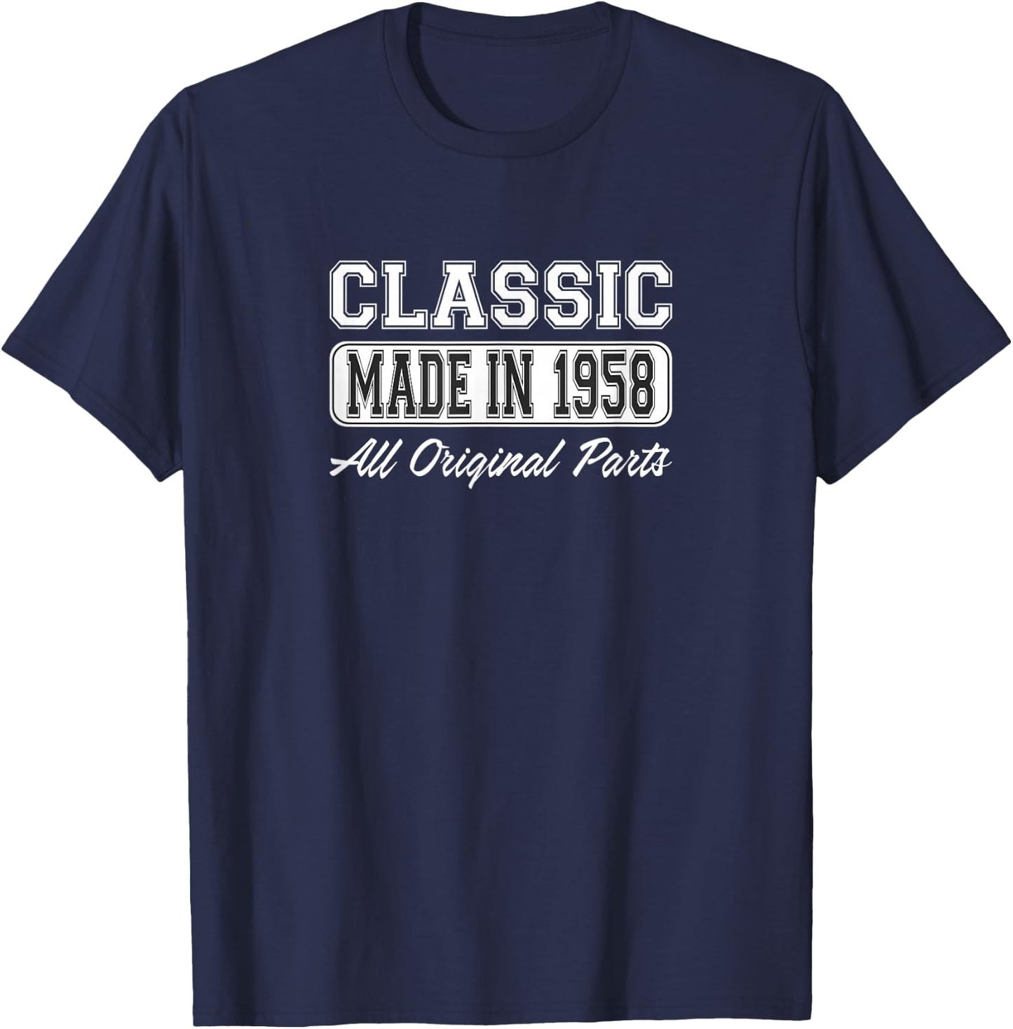 Classic - Made in 1958 - All Original Parts T-Shirt - T-Shirt | Navy