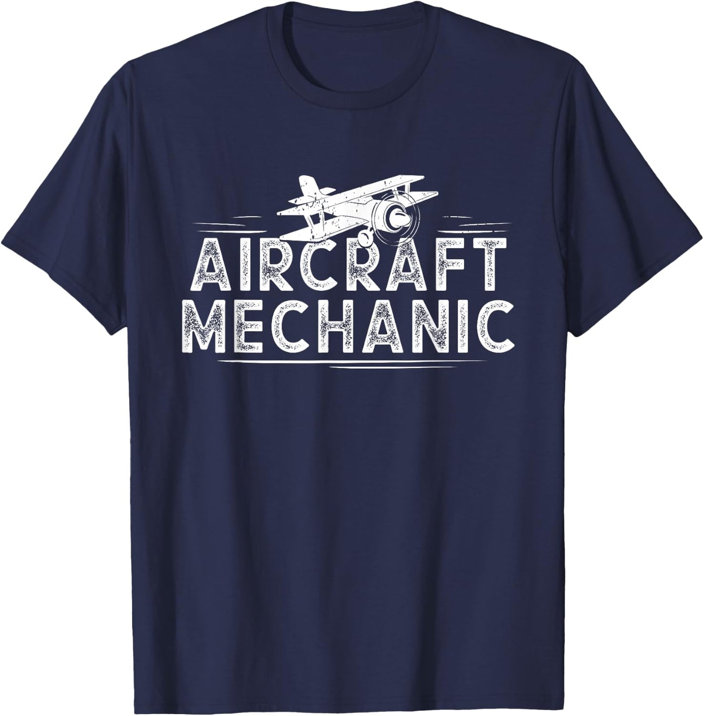 Aircraft Mechanic - Airplane Mechanic Aviation Outfit Gift T-Shirt - T-Shirt | Navy