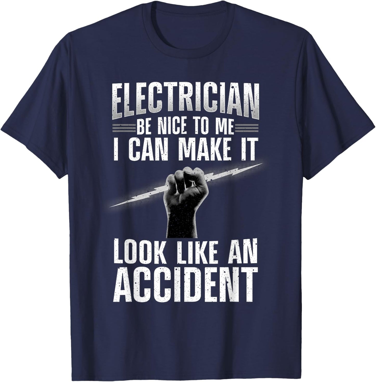 Funny Electrician Art Women Professional Electrician T-Shirt - T-Shirt | Navy