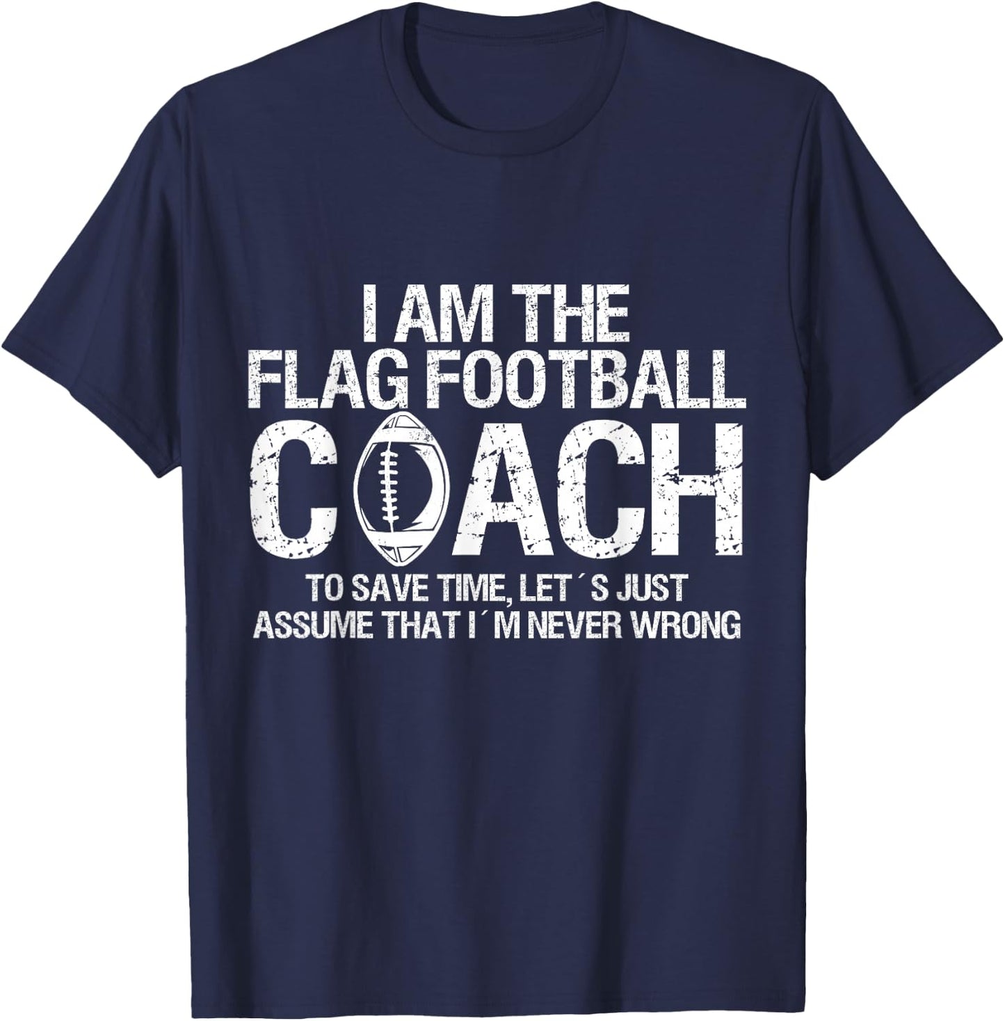 Flag Football Coach T-Shirt - T-Shirt | Navy