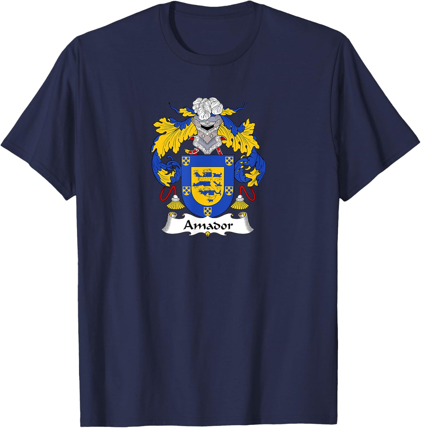 Amador Coat of Arms - Family Crest Shirt T-Shirt - T-Shirt | Navy