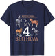 Its My 4th Birthday Shirt Horse Lover 4 Year Old Birthday T-Shirt - T-Shirt | Navy