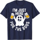 Men Funny Halloween I'm Just Here For The Boos Gift T-Shirt - T-Shirt | Navy