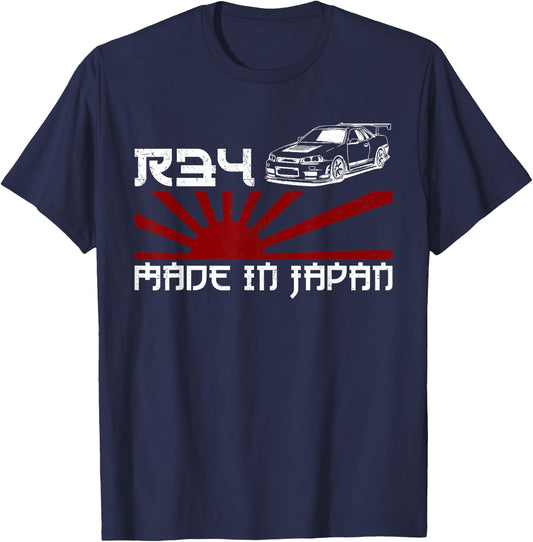 JDM Japan Motorsport tuning car 90s T-Shirt - T-Shirt | Navy