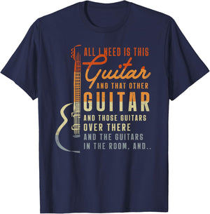 All I Need is This Guitar Player Gifts Guitarist Music Band Small T-Shirt - T-Shirt | Navy