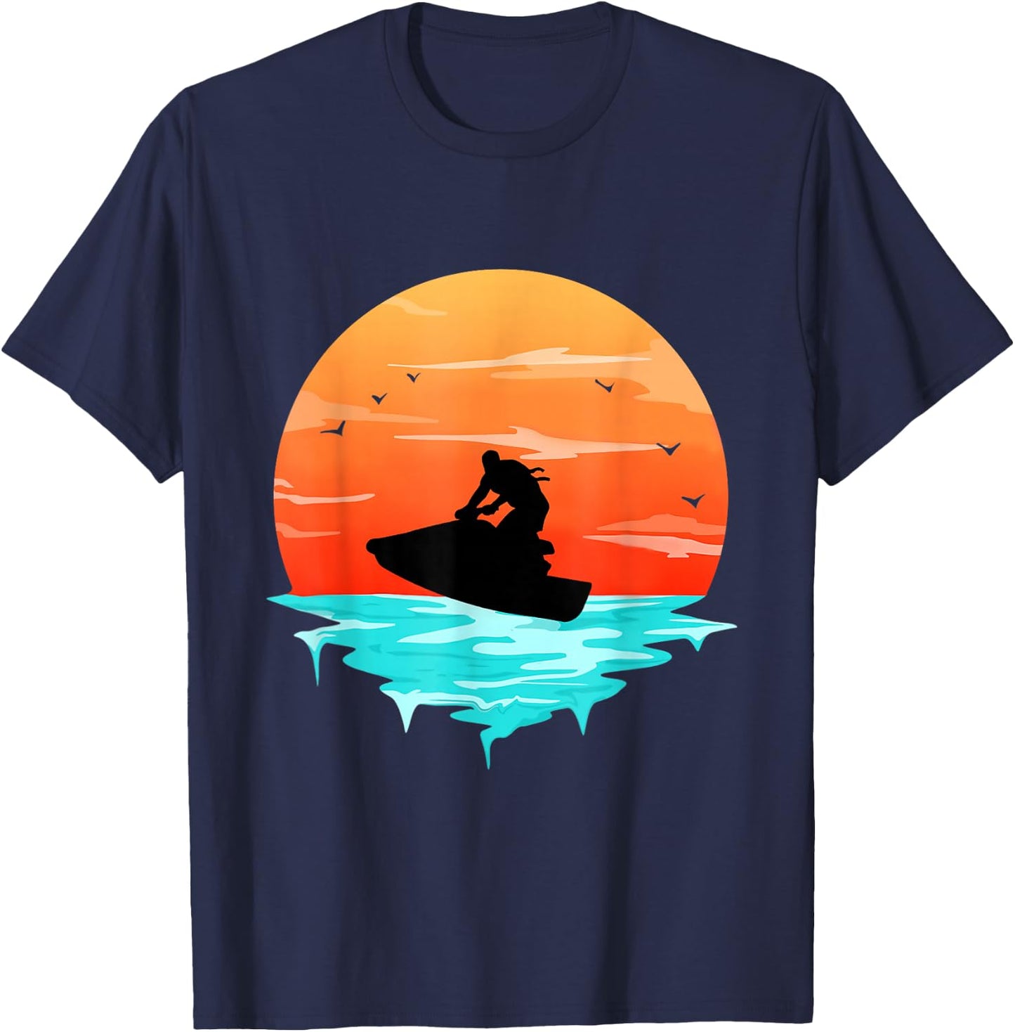 Jetski Seadoo Swimmer Watersports Jetskiing Racing Jet Ski T-Shirt - T-Shirt | Navy