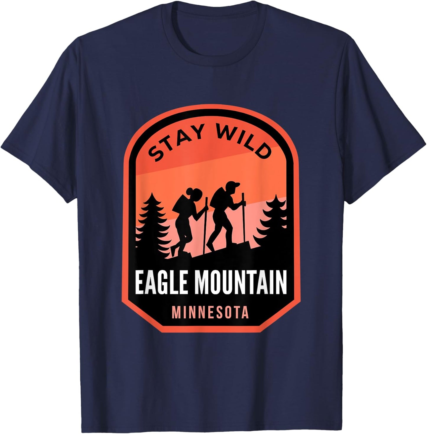 Eagle Mountain Minnesota Hiking in Nature T-Shirt - T-Shirt | Navy