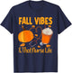 Fall Vibes and Nurse Life Pumpkin Spice Autumn Nurse Fall T-Shirt - T-Shirt | Navy
