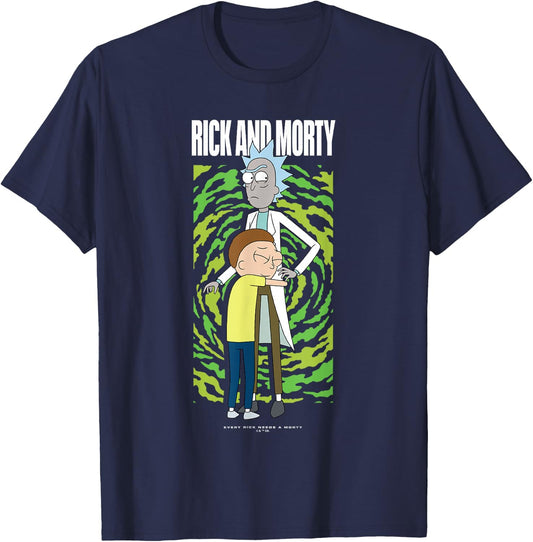 Rick And Morty Season 7 Every Rick Needs A Morty Weird Hug T-Shirt - T-Shirt | Navy