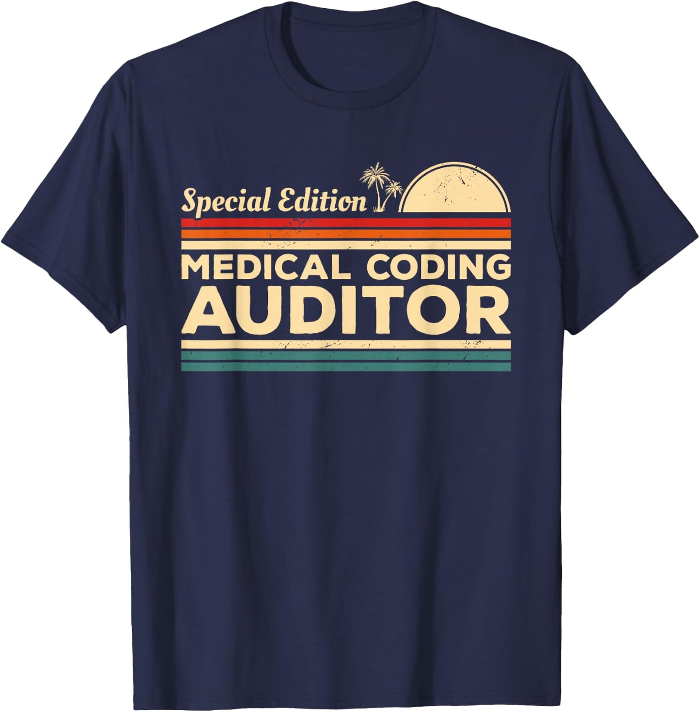Vintage Special Edition Medical Coding Auditor T-Shirt - T-Shirt | Navy