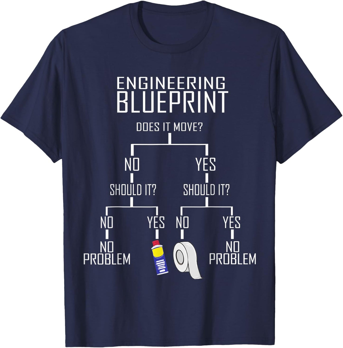My Engineering Blueprint Gifts For Engineers Engineer Men T-Shirt - T-Shirt | Navy