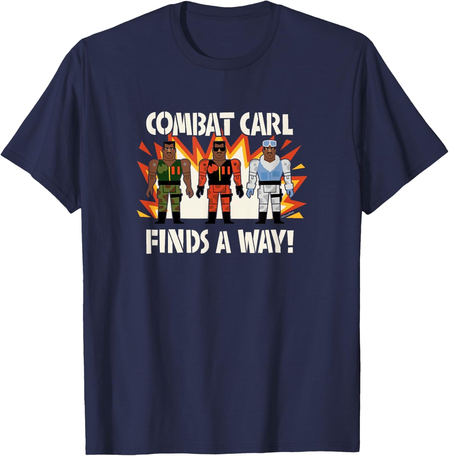 Toy Story - Combat Carl Finds A Way! T-Shirt - T-Shirt | Navy