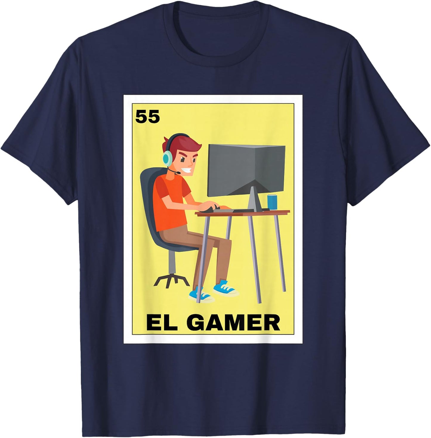 Funny Mexican Design for Gamers - El Gamer T-Shirt - T-Shirt | Navy