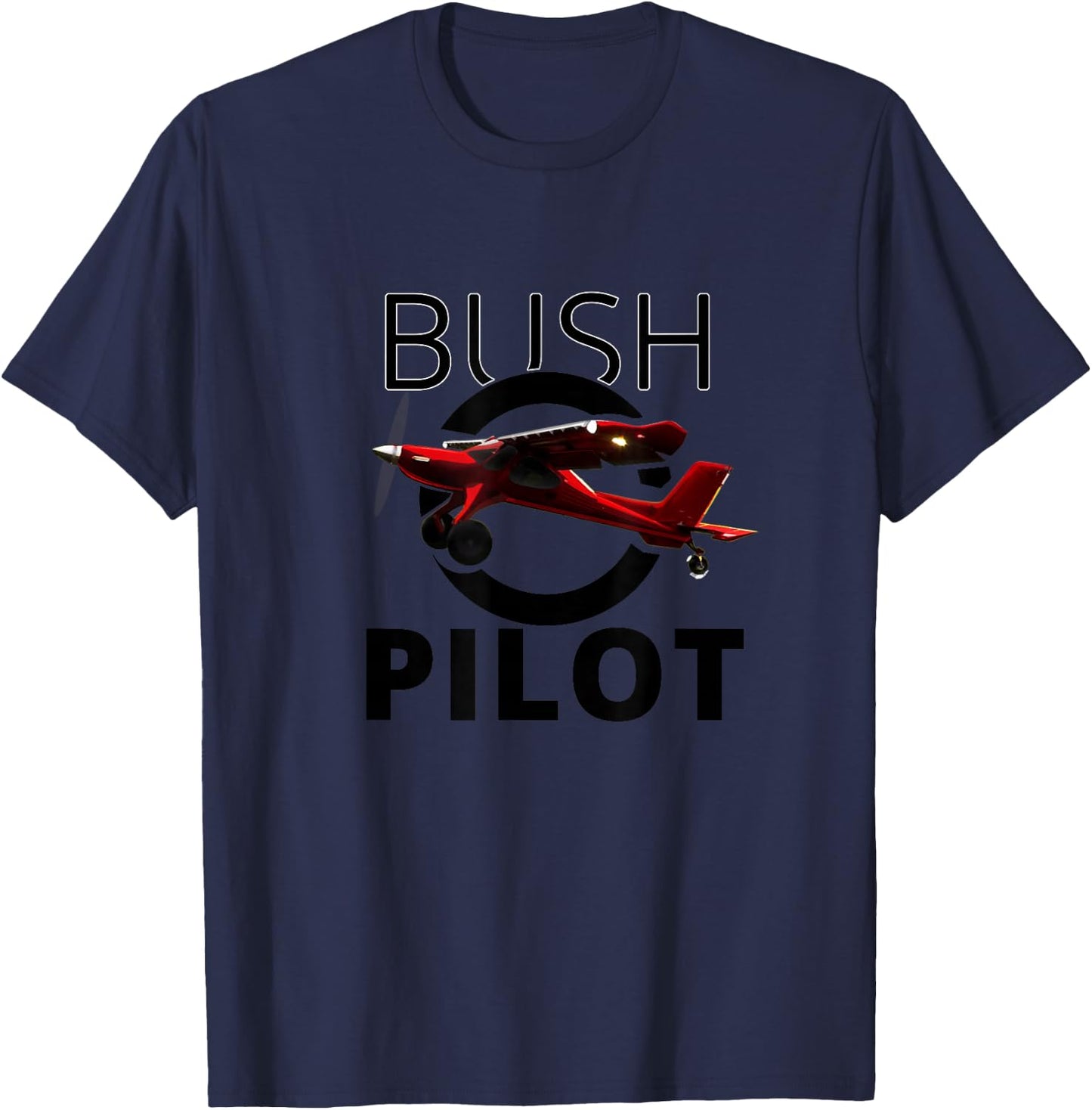 Bush Pilot Airplane STOL Aeroplane Bush Aeroplane T-Shirt - T-Shirt | Navy