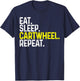 Eat Sleep Cartwheel Repeat Funny Gymnastics Gift T-Shirt - T-Shirt | Navy