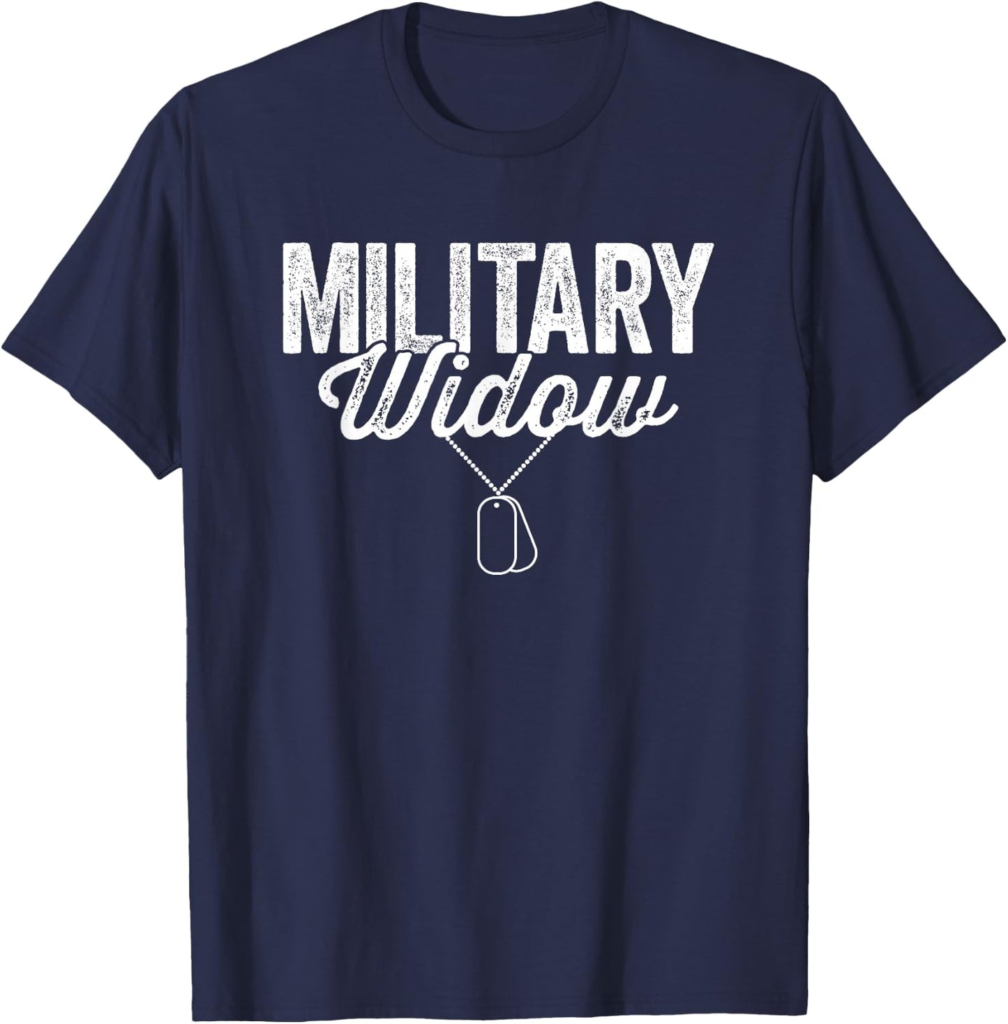Military Widow Soldier Veterans Day T-Shirt - T-Shirt | Navy