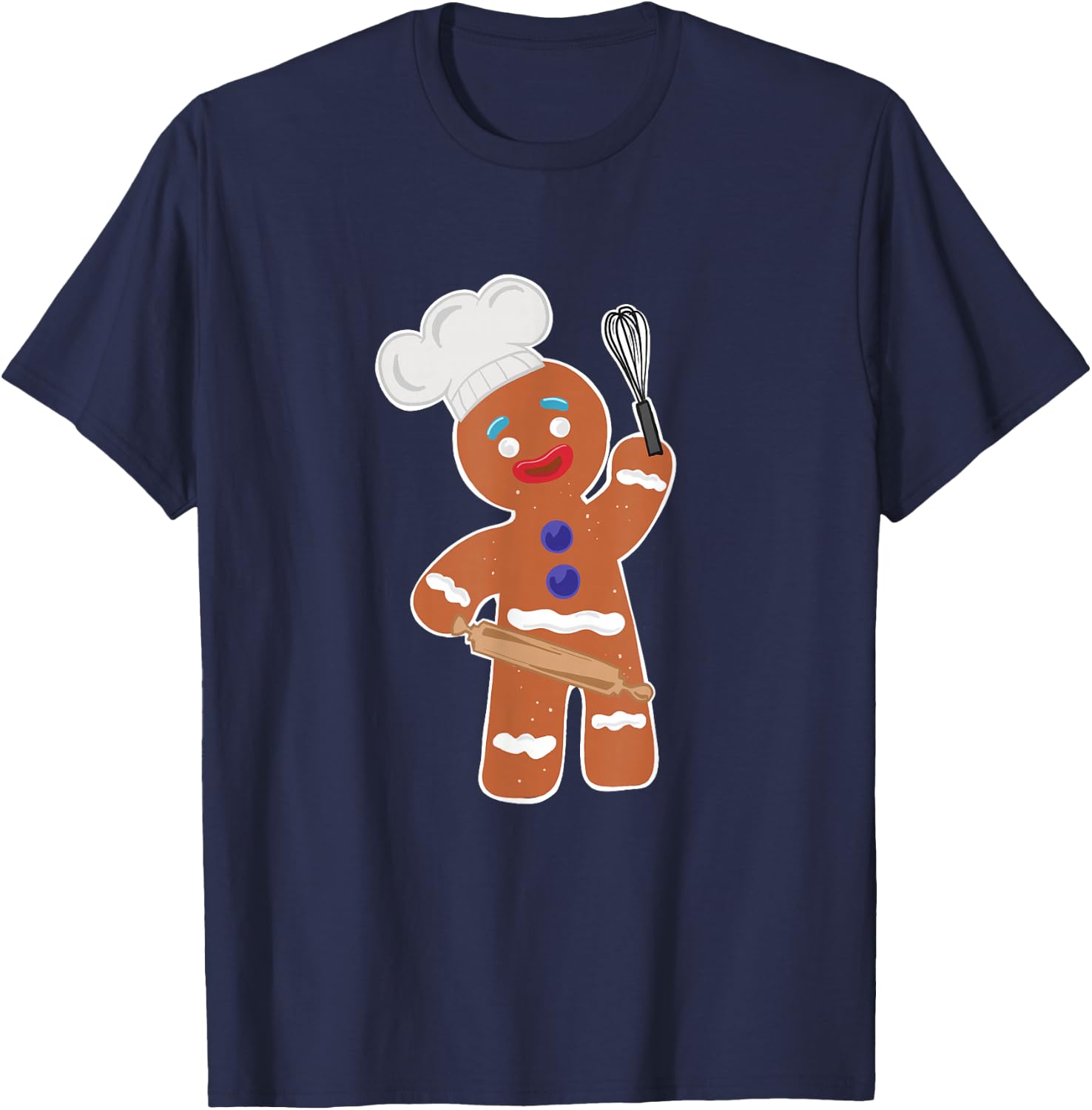 Gingerbread Man Christmas baking T-Shirt - T-Shirt | Navy