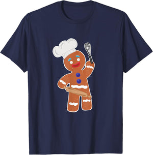 Gingerbread Man Christmas baking T-Shirt - T-Shirt | Navy