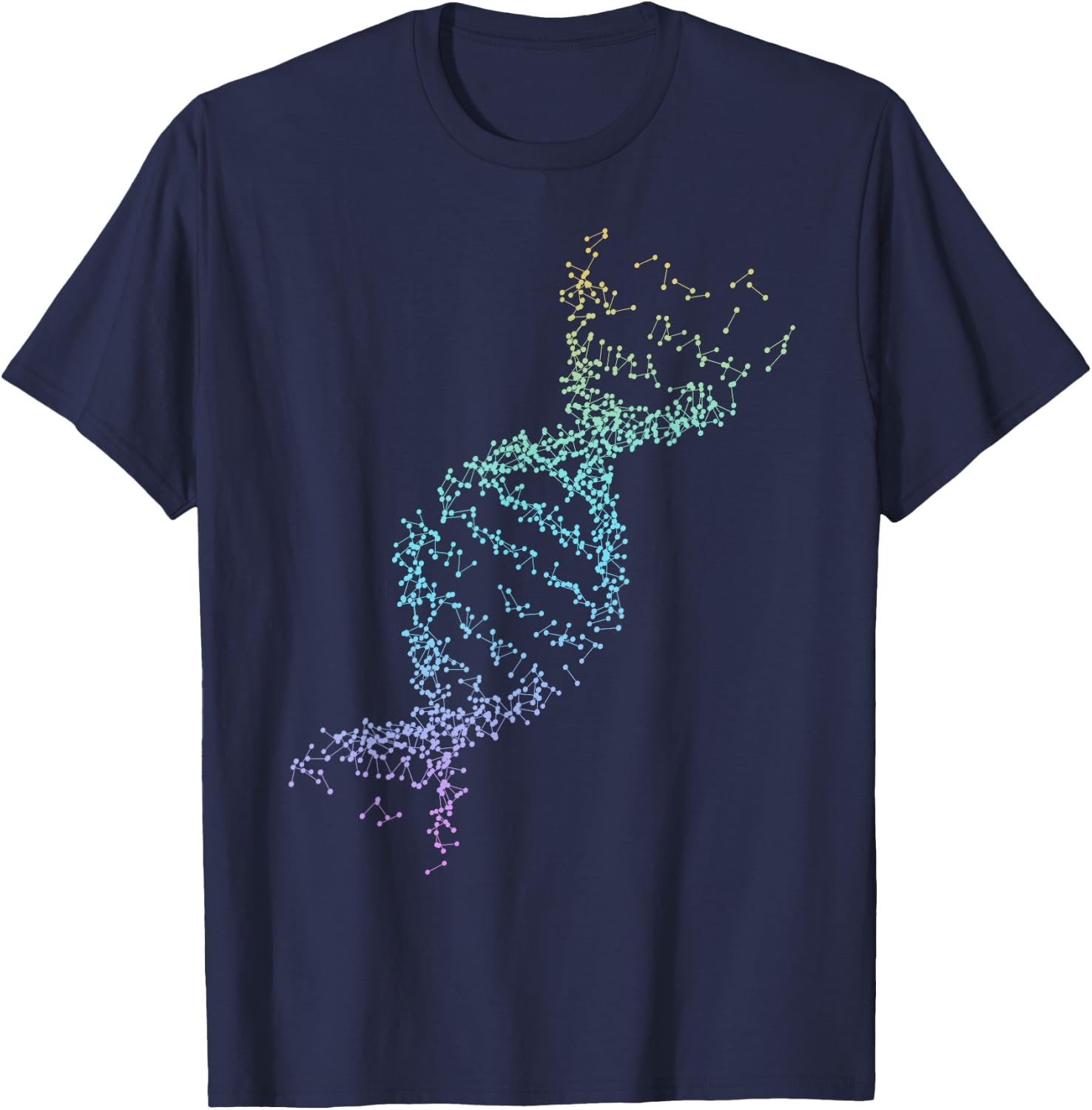 Nerdy Science 2021 DNA Double Helix Women Men Professor Funny Teacher T-Shirt - T-Shirt | Navy