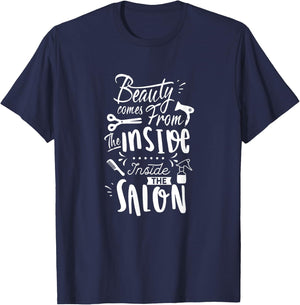 Hair Salon Team Haircutter Barber Hairstylist Hairdresser T-Shirt - T-Shirt | Navy