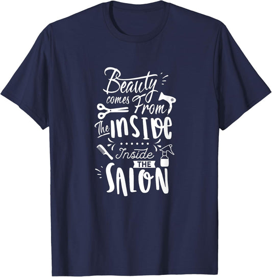 Hair Salon Team Haircutter Barber Hairstylist Hairdresser T-Shirt - T-Shirt | Navy