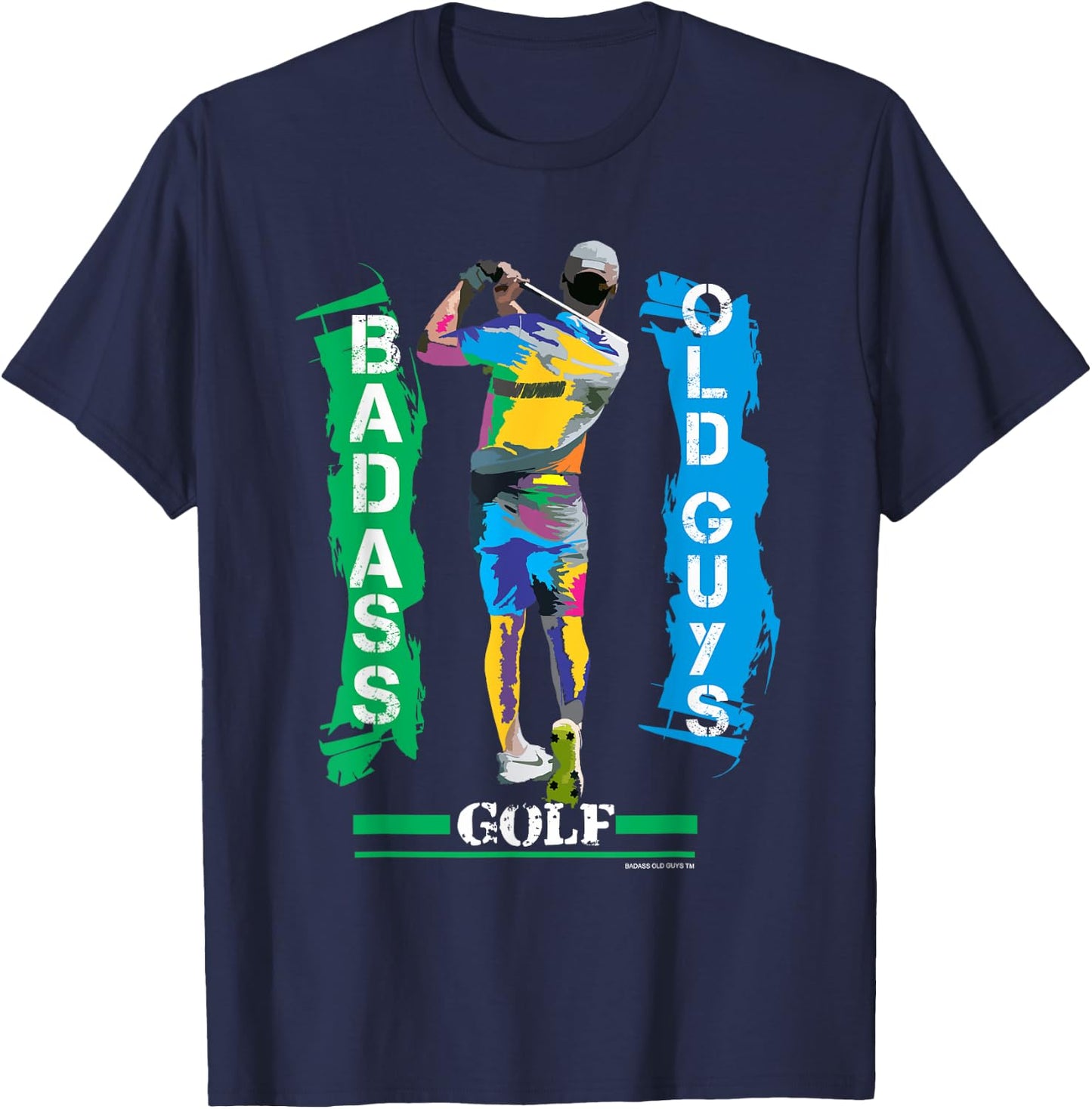 Badass Old Guys Golf T-Shirt - T-Shirt | Navy