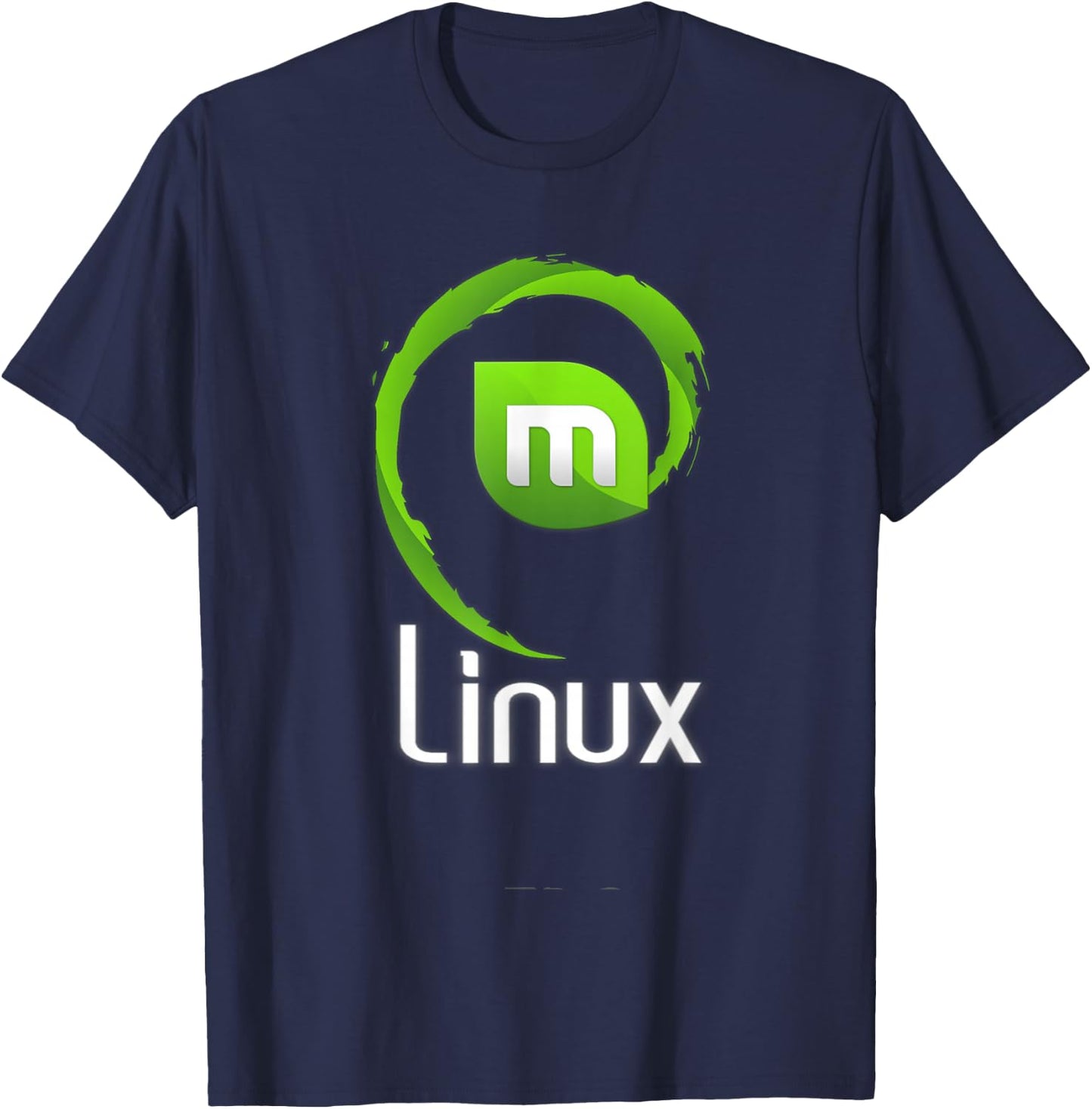 Linux Mint lover tagline with Logo Open Source Os T-Shirt - T-Shirt | Navy
