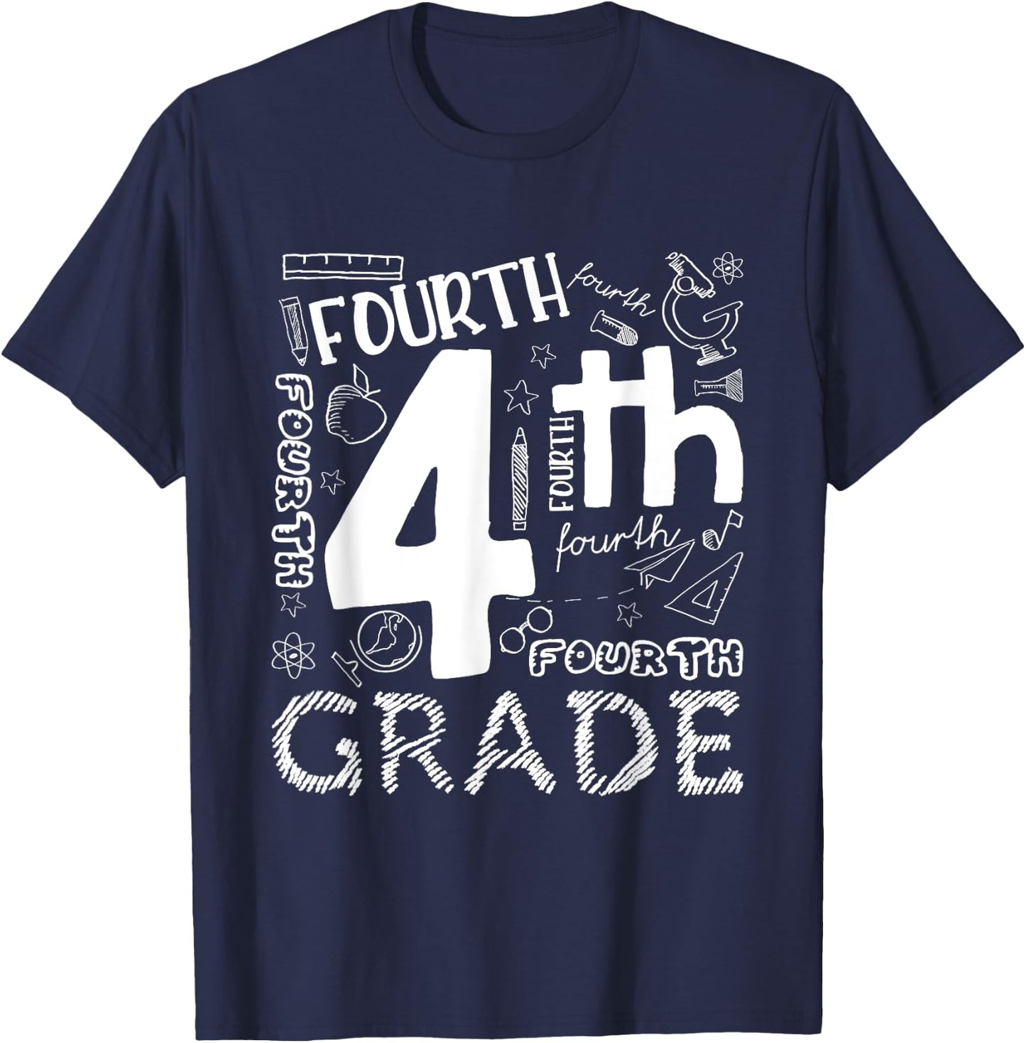 Hello 4th Grade Teacher Boys and Team Fourth Grade Girls T-Shirt - T-Shirt | Navy