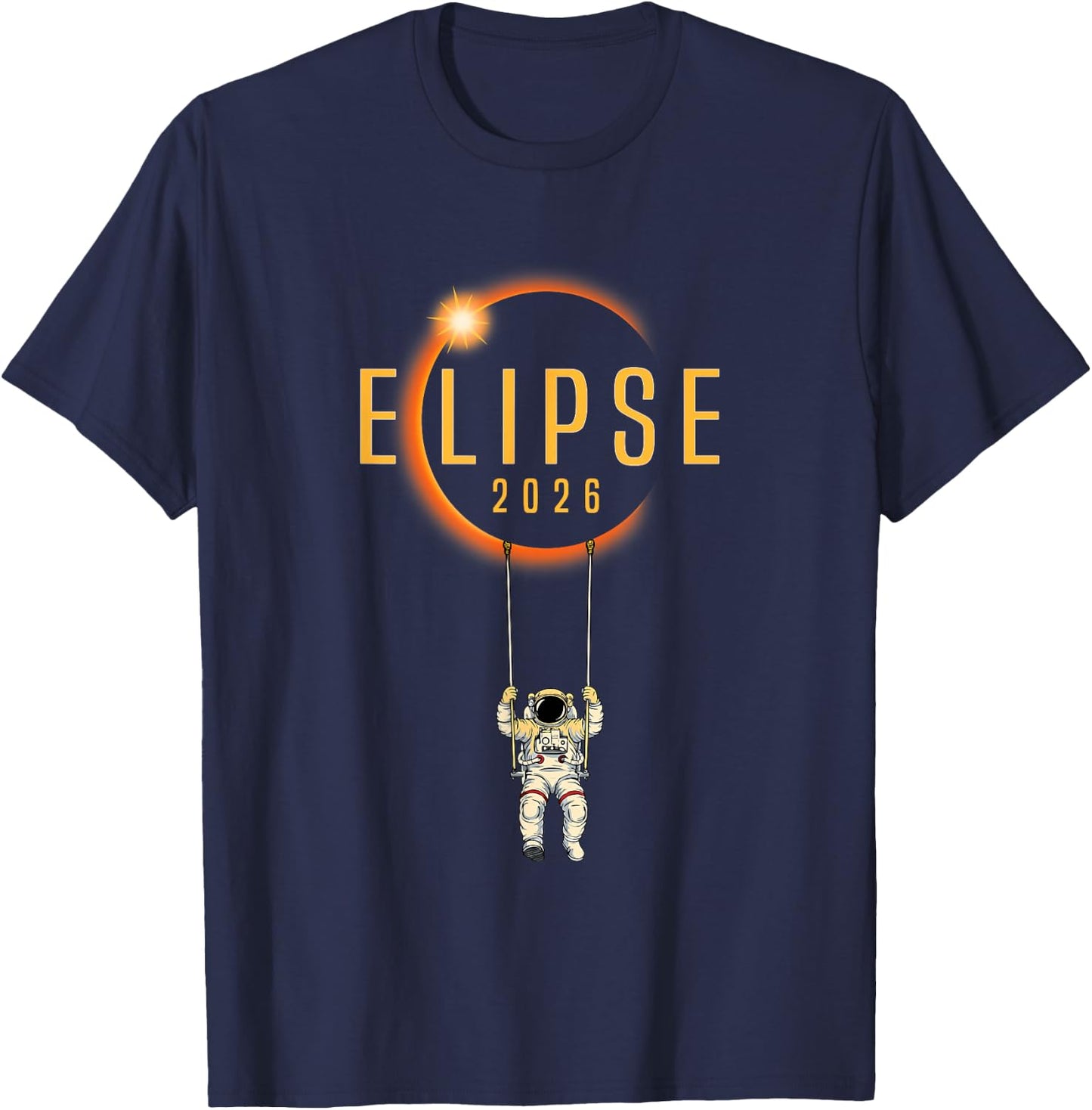 Solar Eclipse 2026 Astronaut Total Solar-Eclipse 26 T-Shirt - T-Shirt | Navy