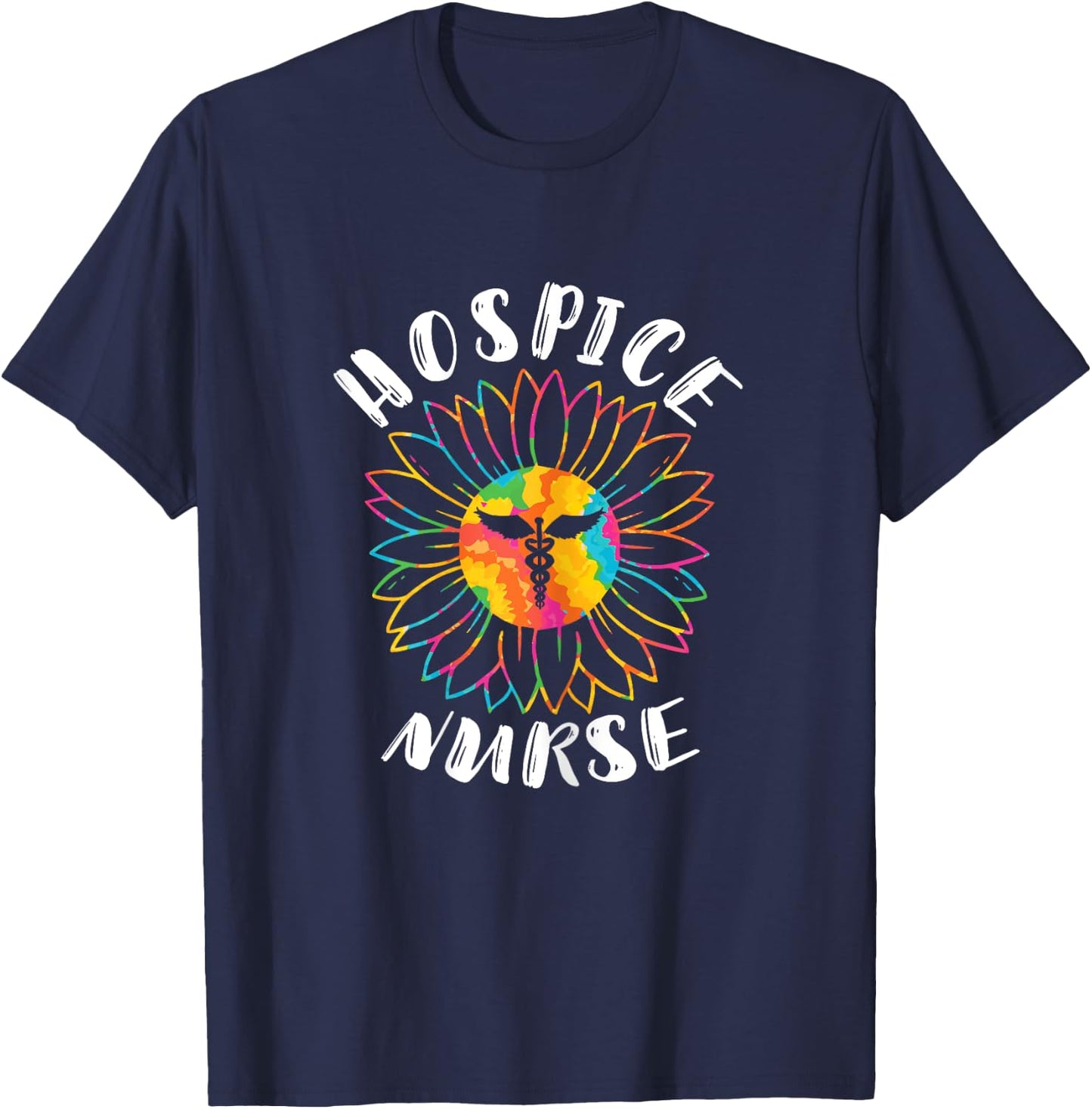 Hospice Nurse EMT Registered Nursing Medical Hospice Work T-Shirt - T-Shirt | Navy