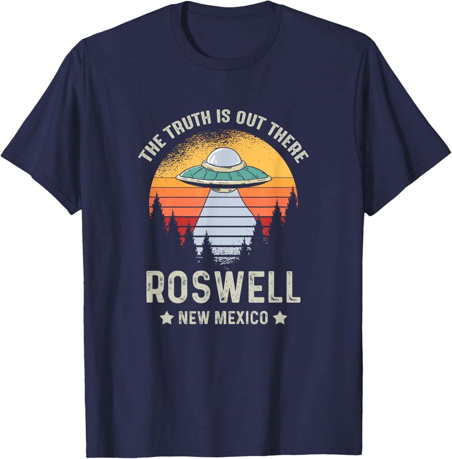 Truth Is Out There Roswell New Mexico Alien Abduction UFO T-Shirt - T-Shirt | Navy