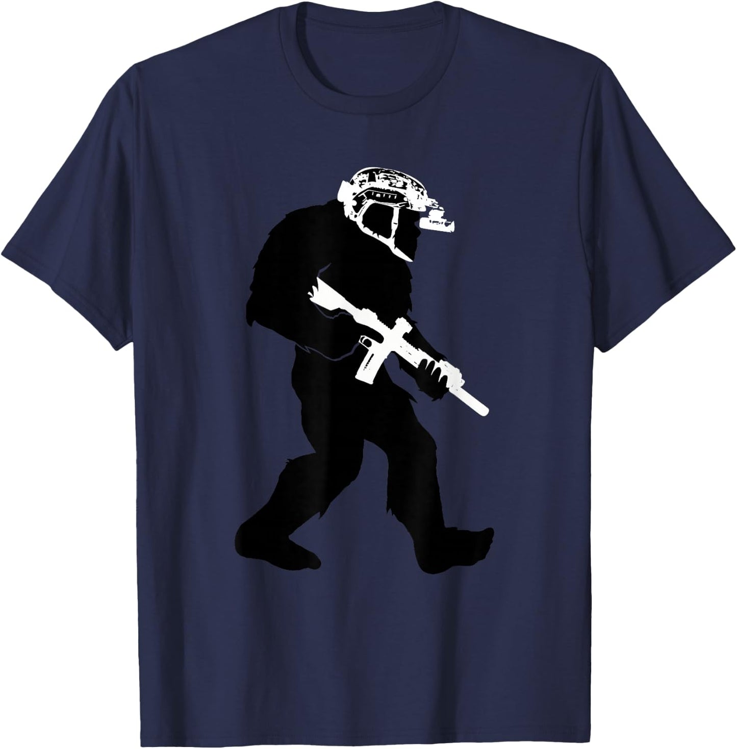 Funny Bigfoot Tactical Special Operations Division Sasquatch T-Shirt - T-Shirt | Navy
