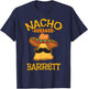 Nacho Average Barrett Personalized Name Funny Taco T-Shirt - T-Shirt | Navy