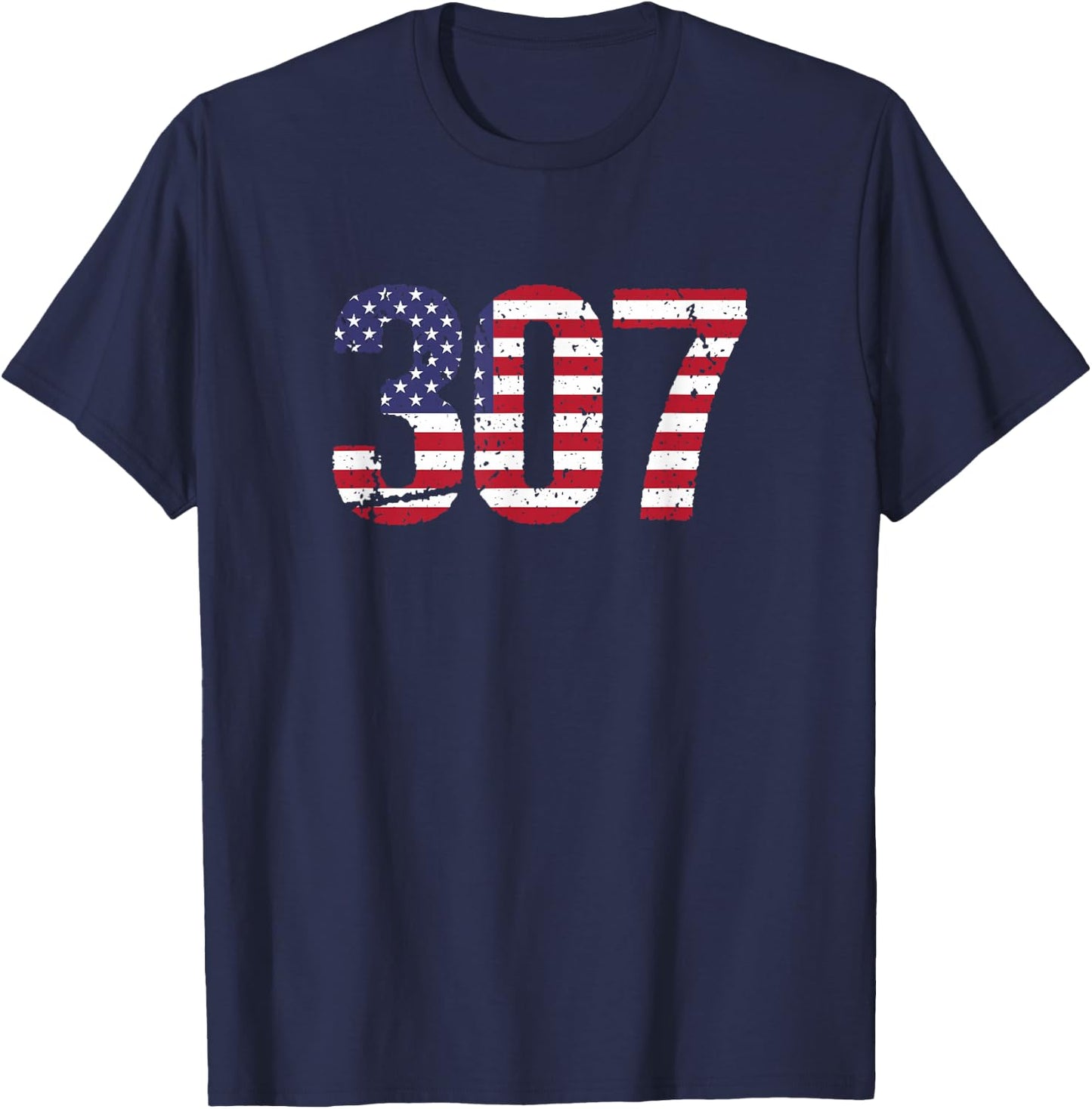 307 Wyoming Area Code T-Shirt - T-Shirt | Navy