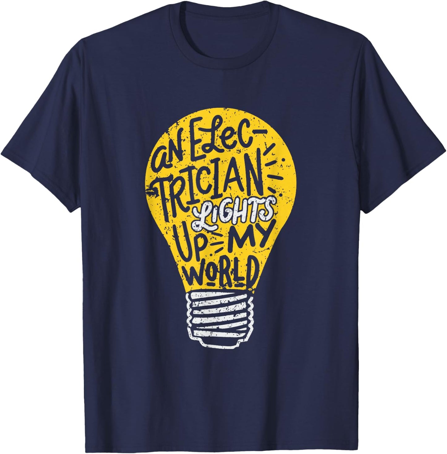 Electrician Wife Electronics Technician Girlfriend T-Shirt - T-Shirt | Navy