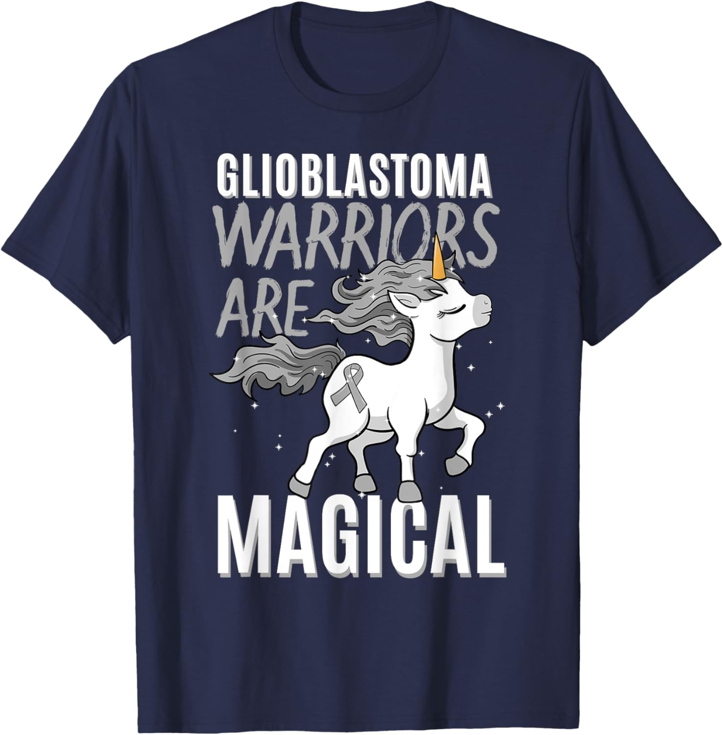 Glioblastoma Multiforme Warrior Grade IV Astrocytoma GBM T-Shirt - T-Shirt | Navy
