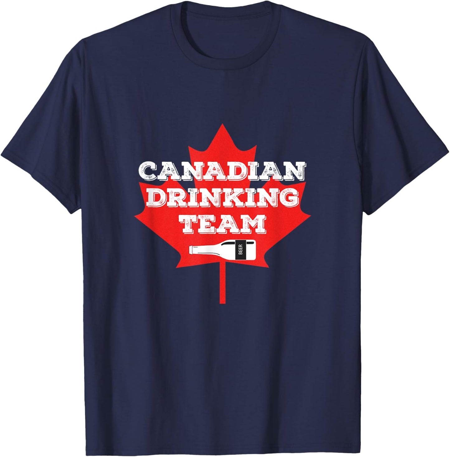 Canada National Drinking Team | Canadian Beer Pride T-Shirt - T-Shirt | Navy