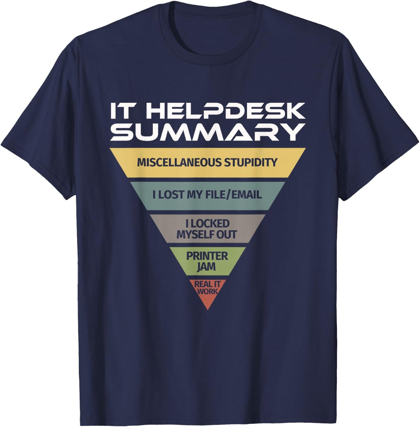 Funny IT Tech Help Desk Helpdesk Support T-Shirt - T-Shirt | Navy