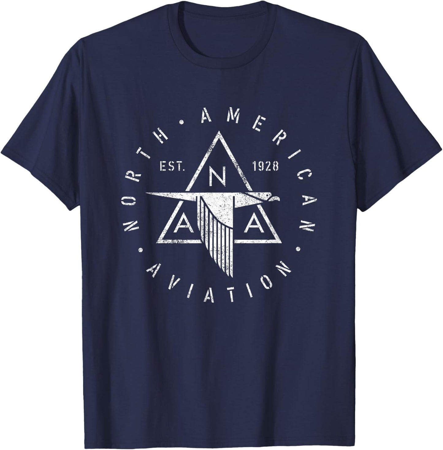 North American Aviation Logo | Vintage NAA T-Shirt - T-Shirt | Navy