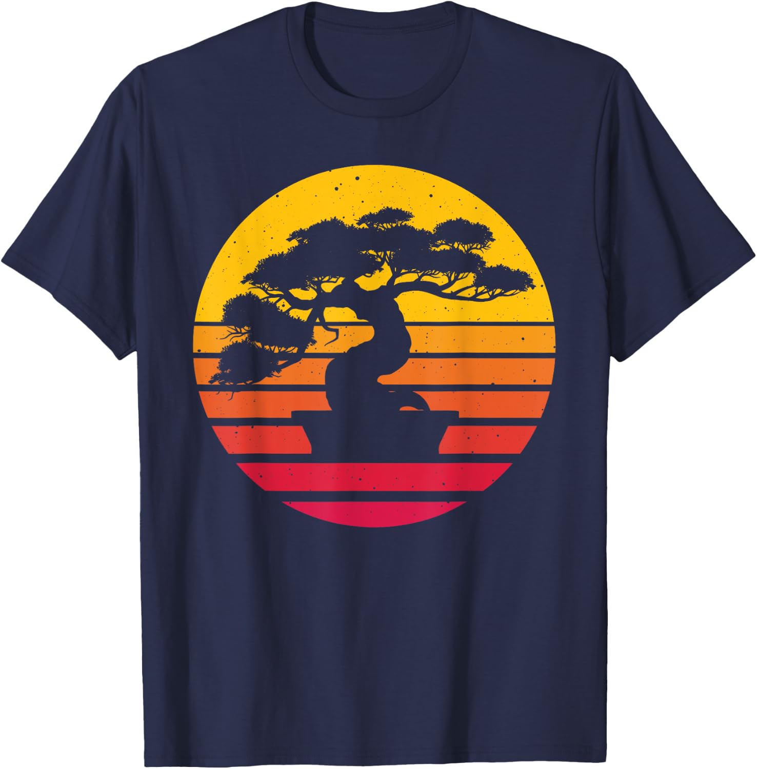 Cute Bonsai Tree Design Women Japanese Culture Plant T-Shirt - T-Shirt | Navy