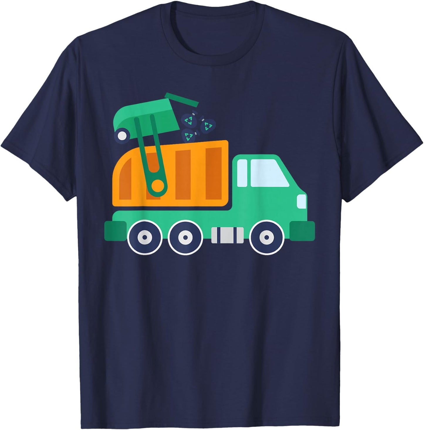 Garbage Truck Waste Recycle Trash Collector Earth Day T-Shirt - T-Shirt | Navy