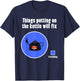 Funny British Humor Put the Kettle On , Women & Kids T-Shirt - T-Shirt | Navy
