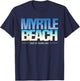 Vintage Tropical Beach Myrtle Beach South Carolina Souvenir T-Shirt - T-Shirt | Navy