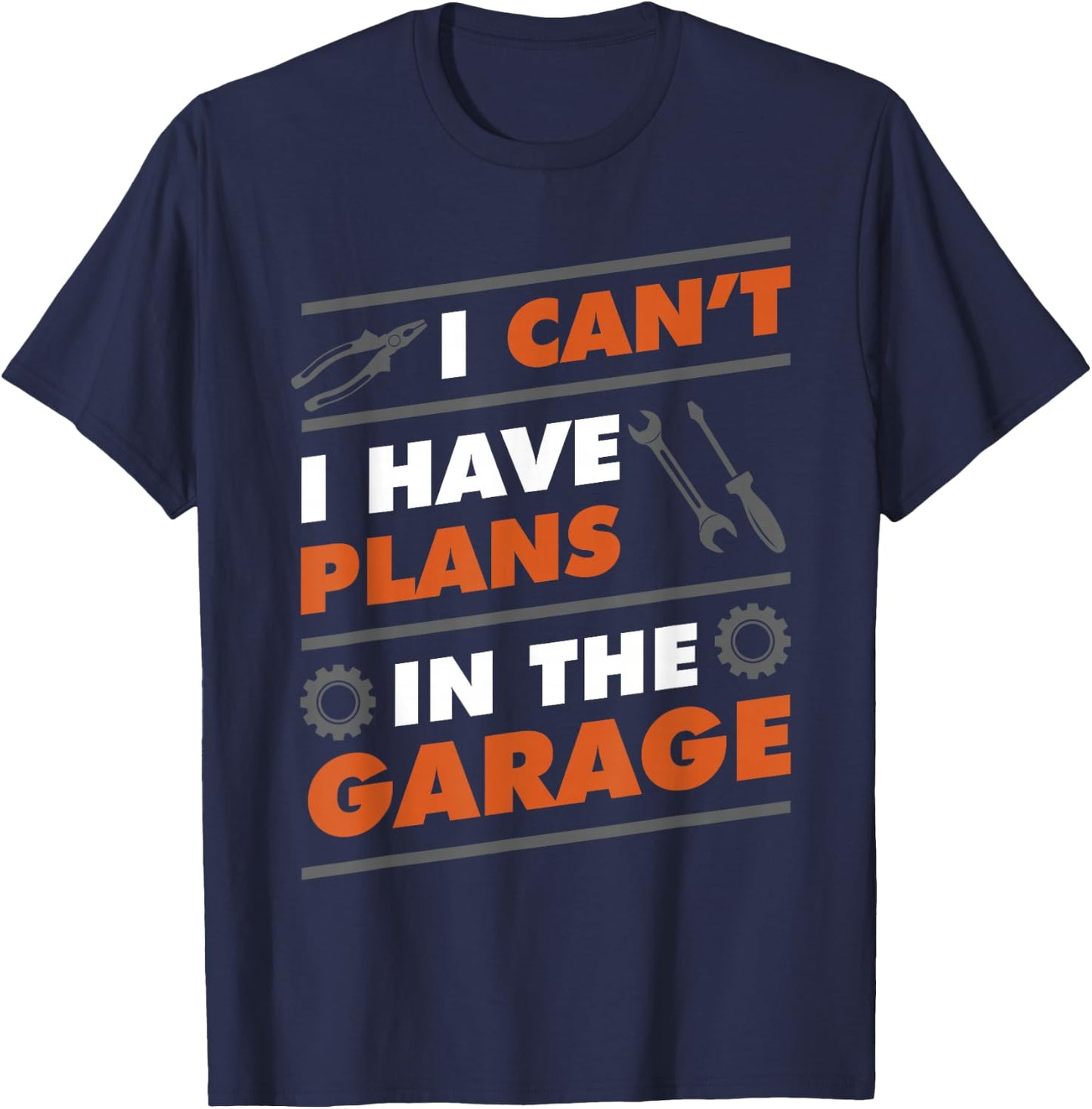 Funny Mechanic Tools Garage - Guys Man Cave Tinker T-Shirt - T-Shirt | Navy