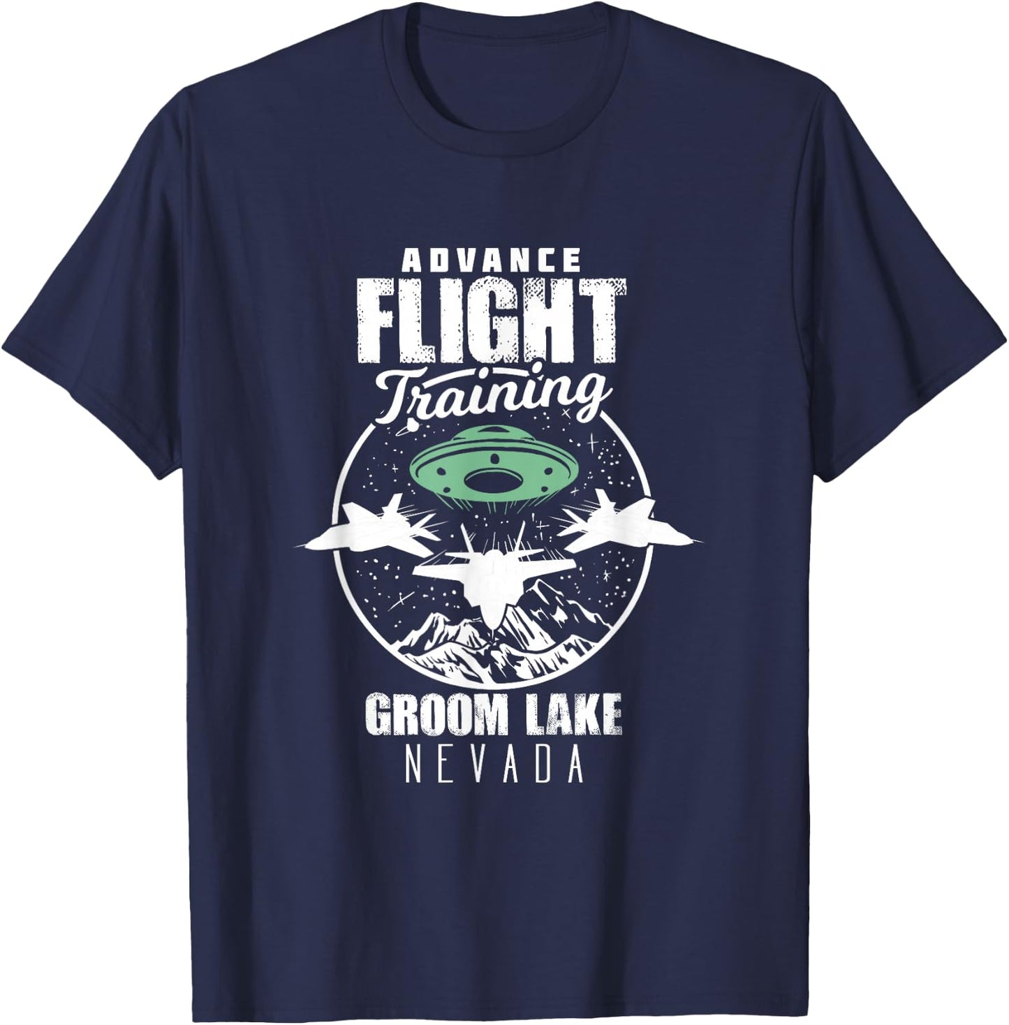 Advanced Flight Training Groom Lake Nevada T-Shirt - T-Shirt | Navy