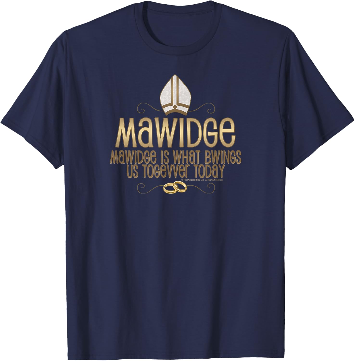 Princess Bride Mawidge Wedding T-Shirt - T-Shirt | Navy