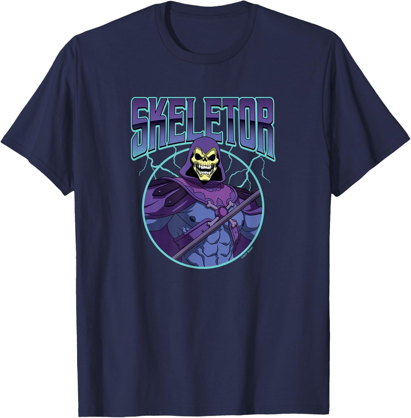 Masters Of The Universe Revelation - Skeletor Lighting Bolts T-Shirt - T-Shirt | Navy